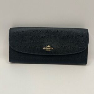 Coach Black Textured Leather Wallet